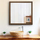 Wall Mirror | Transitional Wood Frame | Grain Detail | Brown