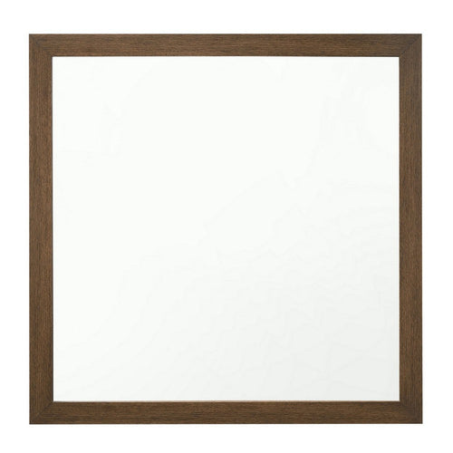 Wall Mirror | Transitional Wood Frame | Grain Detail | Brown