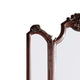 Wooden Frame Mirror with Arched Design and Carved Details Brown BM225951