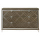 6 Drawer Wooden Dresser with Mirror Accent and Acrylic Legs Taupe Brown BM225966