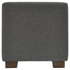 Storage Bench | Fabric Tufted Seat | Block Feet | Dark Gray