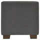Storage Bench | Fabric Tufted Seat | Block Feet | Dark Gray