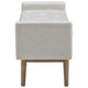 Storage Bench | Tufted Fabric | Low Arms | Light Gray