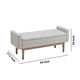 Storage Bench | Tufted Fabric | Low Arms | Light Gray