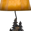 Table Lamp | 3 Way | Resin Body | Forest Bear Design | Brown & Black