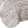 5 Piece Queen Size Quilt Set, Multicolor Striped Patch Detailing By Casagear Home