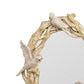 Polyresin Encased Mirror with Bird Accent, Gold By Casagear Home