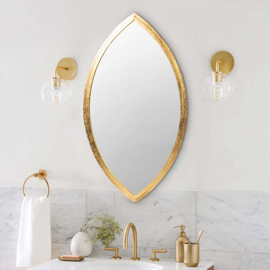 Wall Mirror | Oval Metal Frame | Gold