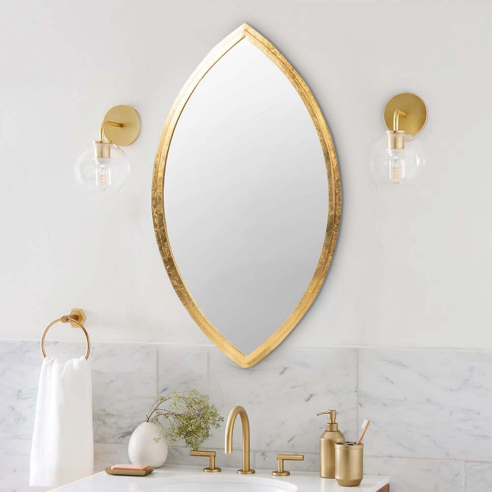 Wall Mirror | Oval Metal Frame | Gold