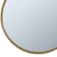 Oval Shape Metal Frame Wall Mirror, Small, Gold By Casagear Home