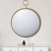 Oval Shape Metal Frame Wall Mirror, Large, Gold By Casagear Home
