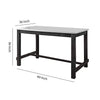 Counter Table | Rectangular Marble Top | Trestle Base | Gray BM226849