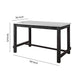 Counter Table | Rectangular Marble Top | Trestle Base | Gray BM226849