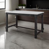 Counter Table | Rectangular Marble Top | Trestle Base | Gray