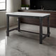 Counter Table | Rectangular Marble Top | Trestle Base | Gray