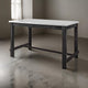 Counter Table | Rectangular Marble Top | Trestle Base | Gray BM226849