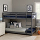 Loft Bed | Twin | Wood Frame | Built In Ladder | Gray