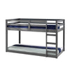 Loft Bed | Twin | Wood Frame | Built In Ladder | Gray