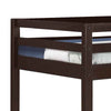 Twin Wooden Frame Loft Bed with Built In Ladder Espresso Brown BM226860