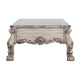 2 Drawers Wooden Coffee Table with Oversized Claw Legs Antique Silver By Casagear Home BM226899