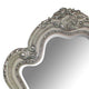 Arch Shape Wooden Frame Wall Mirror with Carved Details Antique Silver BM226925
