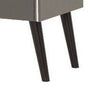 Curved Edge 1-Drawer Nightstand with Chrome Trim,Gray & Black By Casagear Home