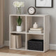 Organizer | 4 Cube | Wood | Grain Finish | Washed White