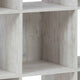 Ashley 9 Cube Wooden Organizer with Grain Details, Washed White