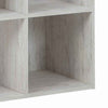 Ashley 9 Cube Wooden Organizer with Grain Details, Washed White