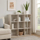 Ashley 9 Cube Wooden Organizer with Grain Details, Washed White