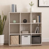 Ashley 9 Cube Wooden Organizer with Grain Details, Washed White