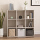 Ashley 9 Cube Wooden Organizer with Grain Details, Washed White