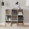 Ashley 9 Cube Wooden Organizer with Grain Details, Washed White