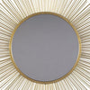 Round Accent Mirror with Sunburst Design Gold and Silver By Casagear Home BM227147