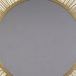 Round Accent Mirror with Sunburst Design Gold and Silver By Casagear Home BM227147