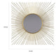 Wall Mirror | Round | Sunburst Design | Gold & Silver