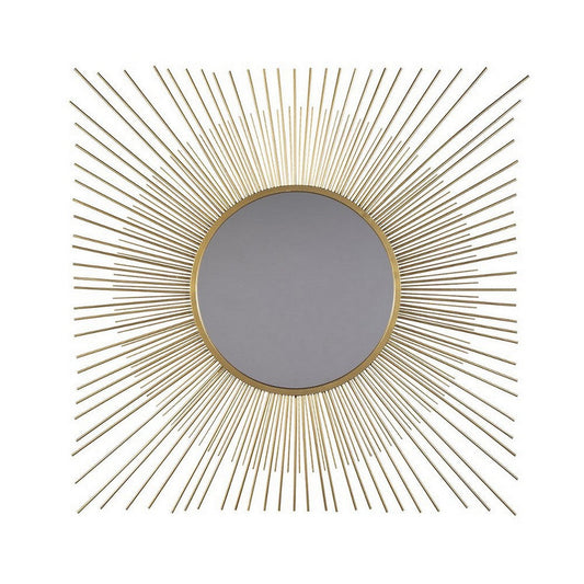Wall Mirror | Round | Sunburst Design | Gold & Silver
