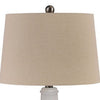 Table Lamp | Ceramic Body | Brushed Detail | Set of 2 | Beige & White BM227188