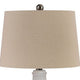 Table Lamp | Ceramic Body | Brushed Detail | Set of 2 | Beige & White BM227188