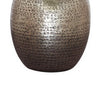 Bellied Table Lamp | Splotched Metal Body | 13" | Brass & Cream
