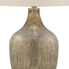 Mercury Glass Table Lamp | Drum Shade | 13" | Gold & Beige