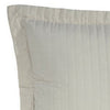 3 Piece Fabric King Coverlet Set with Stitched Ribbing Texture, Cream By Casagear Home