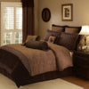 Comforter Set | 10 Piece King | Paisley Print | Brown Polyester