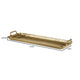 Decorative Tray | Rectangular Metal | Cut Out Handle | Gold