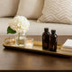 Decorative Tray | Rectangular Metal | Cut Out Handle | Gold