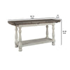 Sofa Table | Flip Top | Bottom Shelf | Brown & White BM227432