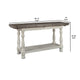 Sofa Table | Flip Top | Bottom Shelf | Brown & White BM227432