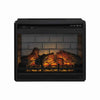 23.75 Inch Metal Fireplace Inset with 7 Level Temperature Setting, Black By Casagear Home