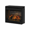 23.75 Inch Metal Fireplace Inset with 7 Level Temperature Setting, Black By Casagear Home