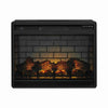 31.25 Inch Metal Fireplace Inset with 7 Level Temperature Setting, Black By Casagear Home